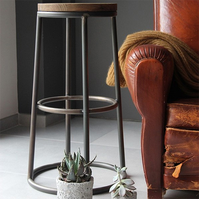 Tabouret de bar sans dossier industriel - Renny 