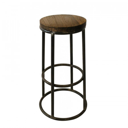 Tabouret de bar sans dossier industriel - Renny 