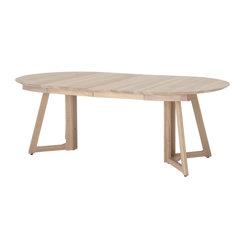 Table ronde extensible scandinave en bois naturel Bloomingville - Trysti