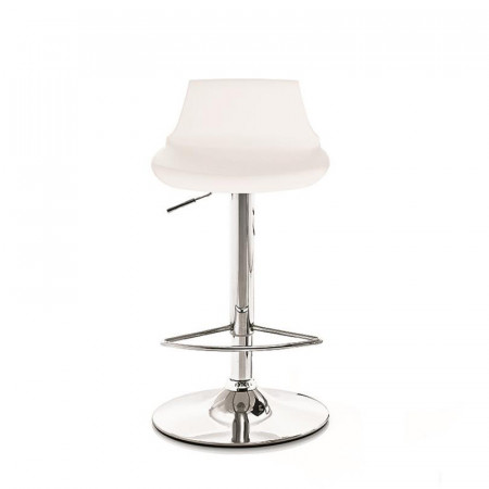 Tabouret de bar blanc réglable et pivotant design - Toy 