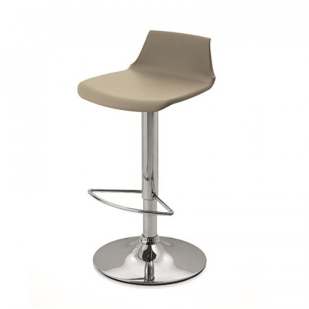 Tabouret de bar taupe design réglable et pivotant - Toy 