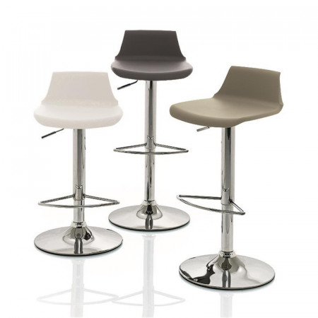 Tabouret de bar taupe design réglable et pivotant - Toy 