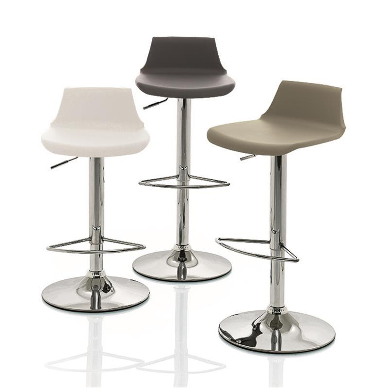 Tabouret de bar gris réglable et pivotant design - Toy 