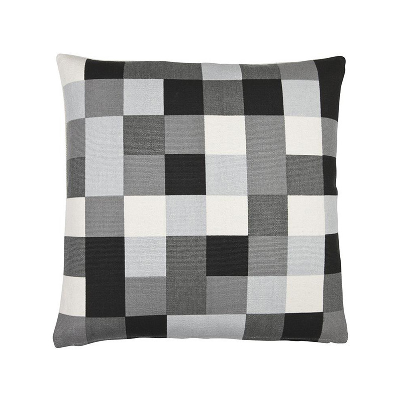 Coussin gris et blanc vintage - Checker 