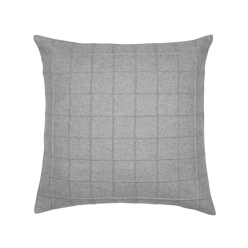 Coussin gris clair en laine - Plan 