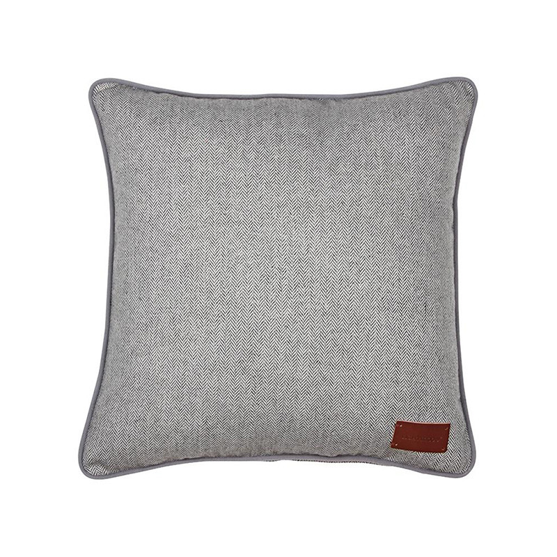 Coussin gris clair en plumes - Collins 