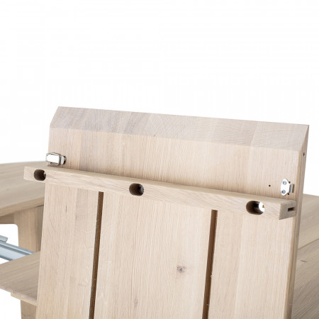 Table extensible ronde en bois naturel Bloomingville - Trysti