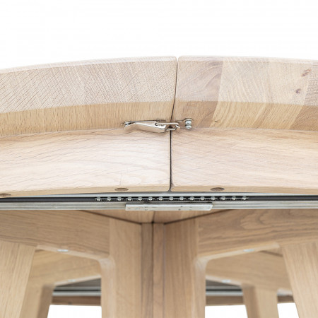 Table extensible en bois naturel ronde Bloomingville - Trysti