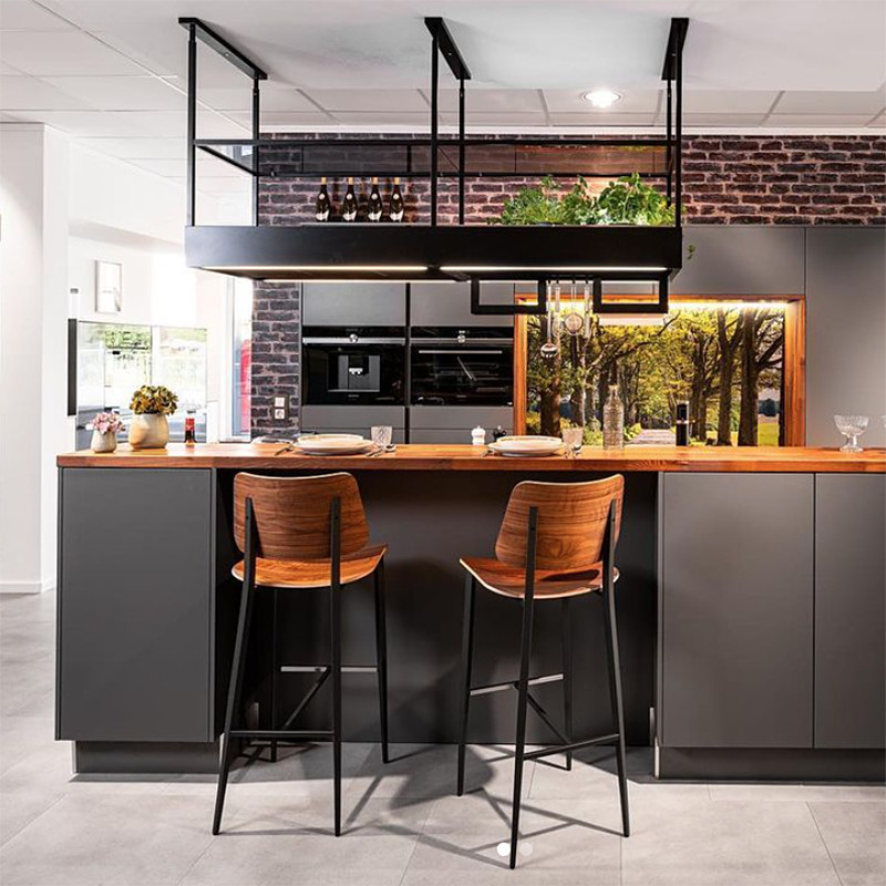 Tabouret de bar en noyer design Midj - Joe 
