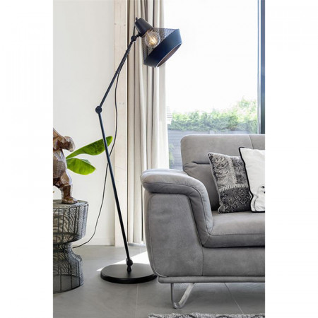 Lampadaire industriel design en métal noir - Victor