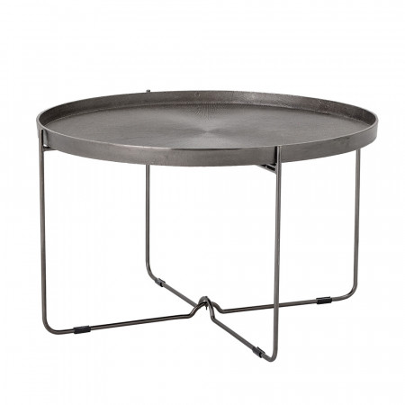 Table basse ronde noire en metal Bloomingville - Troc