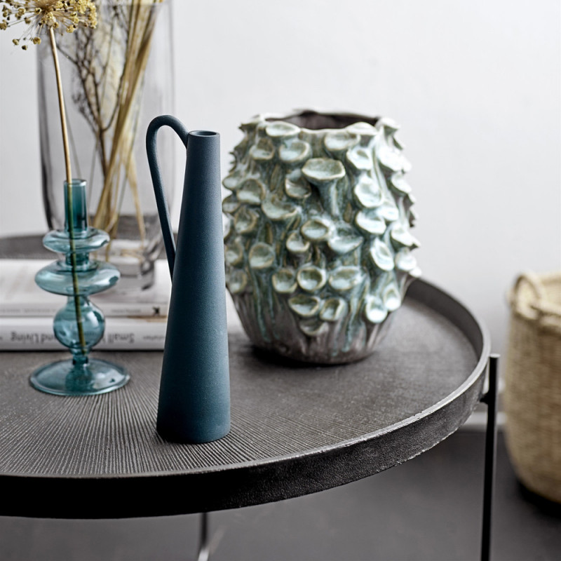 Table basse ronde en metal noir Bloomingville - Troc