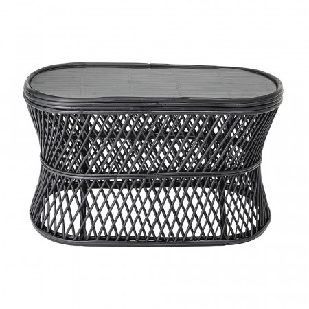 Petite table basse rotin noire Bloomingville - Tane