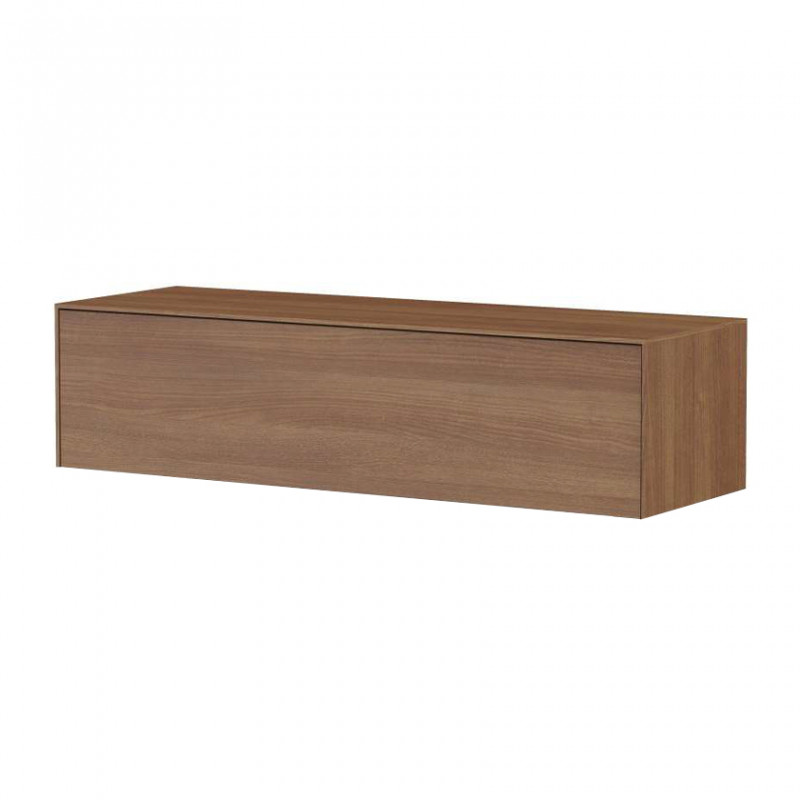 Meuble TV suspendu en bois couleur noyer 120cm - Nature Meuble TV suspendu en bois couleur noyer 120cm - Nature