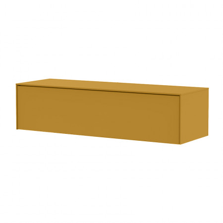 Meuble TV suspendu jaune design 120cm - Honey