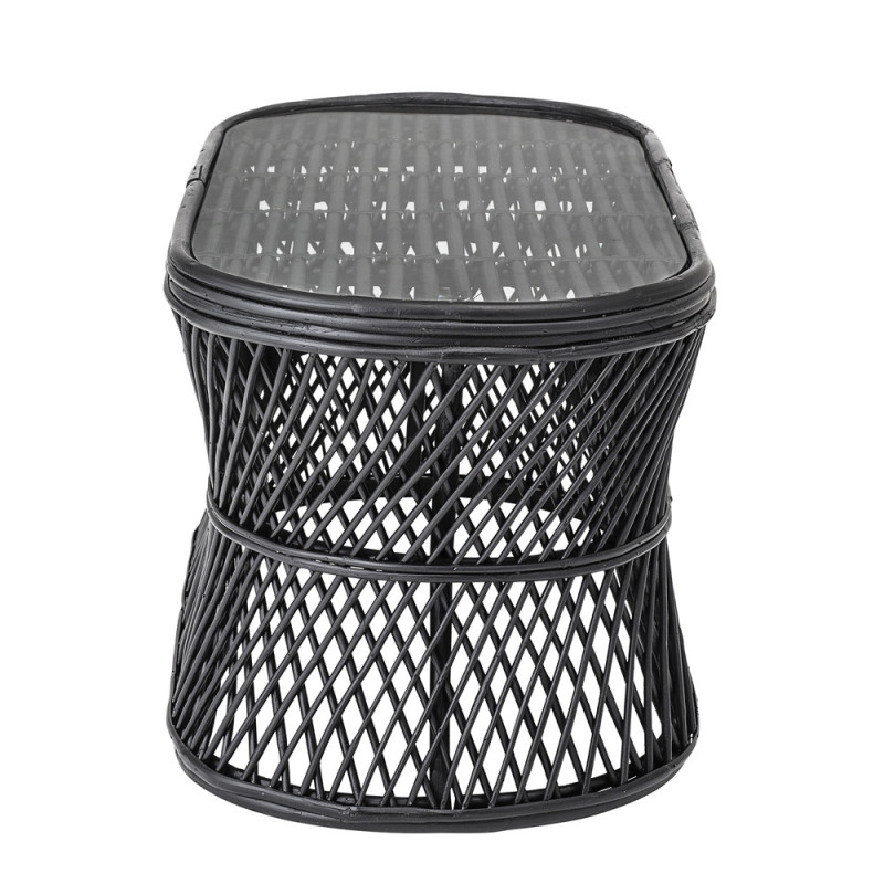 Table basse noire en rotin Bloomingville - Tane
