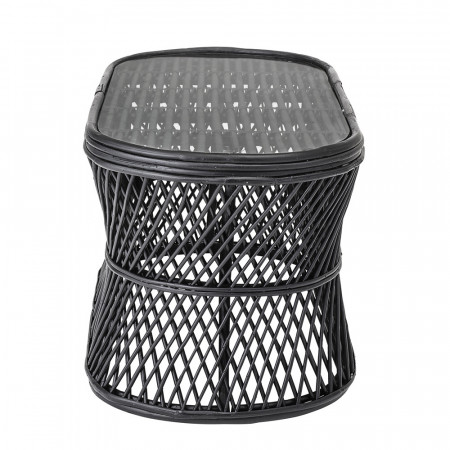Table basse noire en rotin Bloomingville - Tane