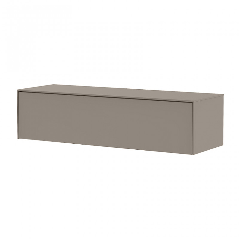 Meuble TV suspendu taupe design 120cm -Toile Meuble TV suspendu taupe design 120cm -Toile