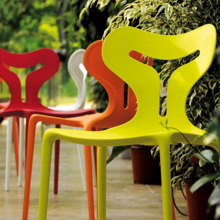 Chaise de cuisine rouge design Connubia - Area51 