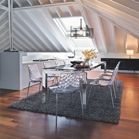 Chaise design transparente Connubia - Ice 
