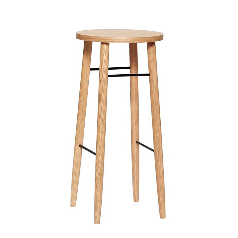 Tabouret de bar bois et métal design Hubsch - Sine 