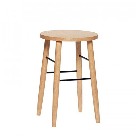 Tabouret en bois et métal Hubsch - Sine 