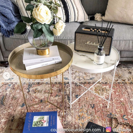 Table d´appoint dorée et taupe Bloomingville - Lovi