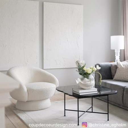 Fauteuil en laine bouclée design Bloomingville - Ted
