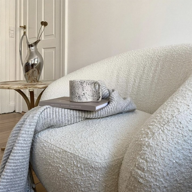Fauteuil en laine bouclée design Bloomingville - Ted
