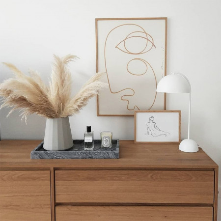 Lampe blanche design dôme Hubsch - Laco