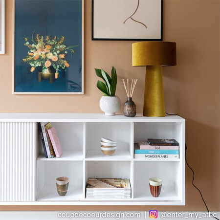 Lampe design en velours jaune Bloomingville - Fari