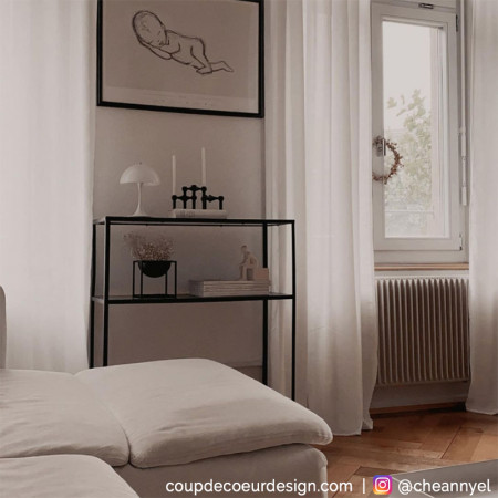 Petit meuble console en métal noir Bloomingville - Curly