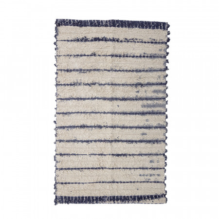 Petit tapis bleu et blanc 120x70 - Timal