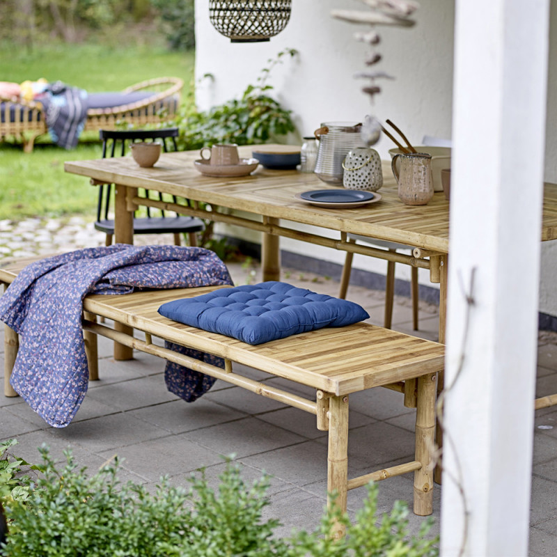 Banc de jardin en bois naturel de bambou - Sunri