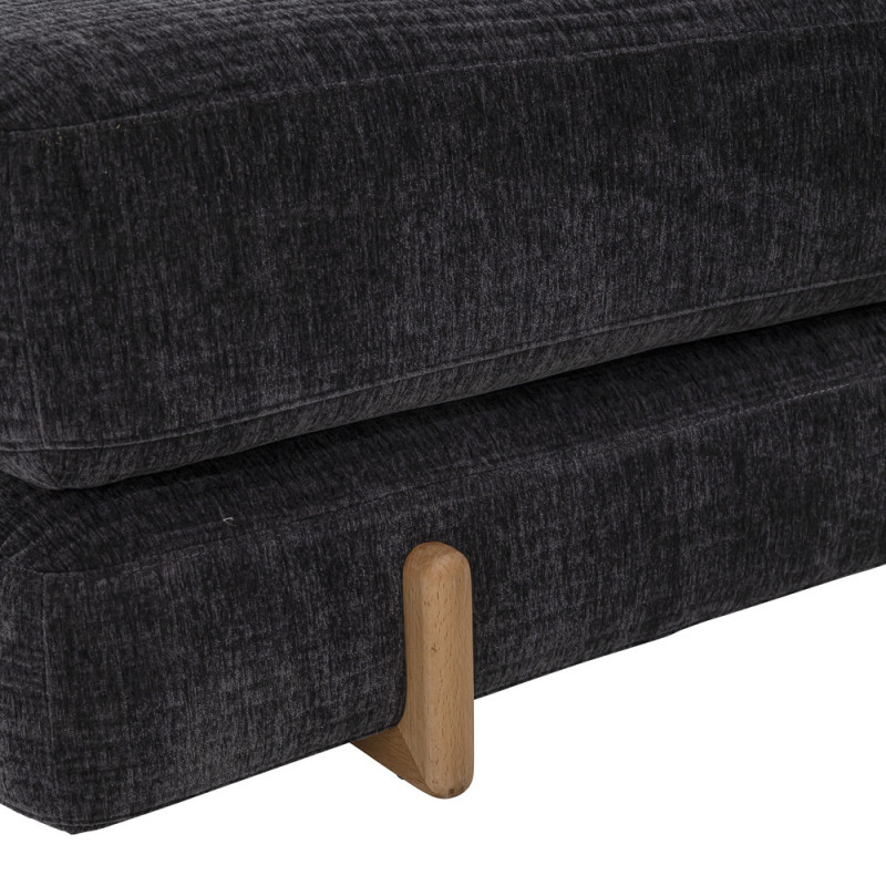 Meridienne convertible design tissu gris anthracite Bloomingville - Vimi