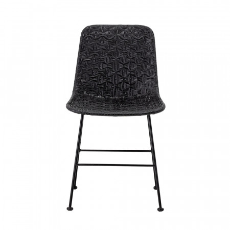 Chaise noir en rotin Bloomingville - Luis