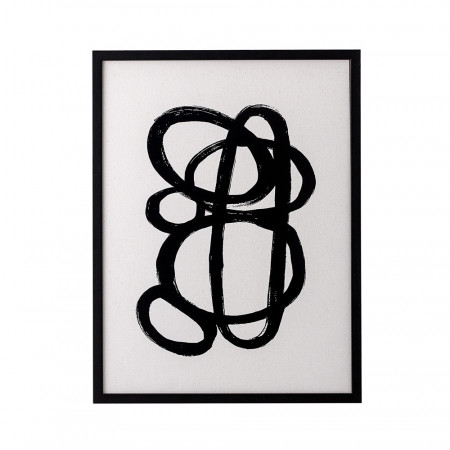 Cadre deco noir peinture minimaliste Bloomingville - Pola