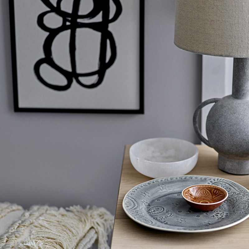Cadre deco peinture minimaliste noir et blanc Bloomingville - Pola