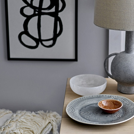Cadre deco peinture minimaliste noir et blanc Bloomingville - Pola
