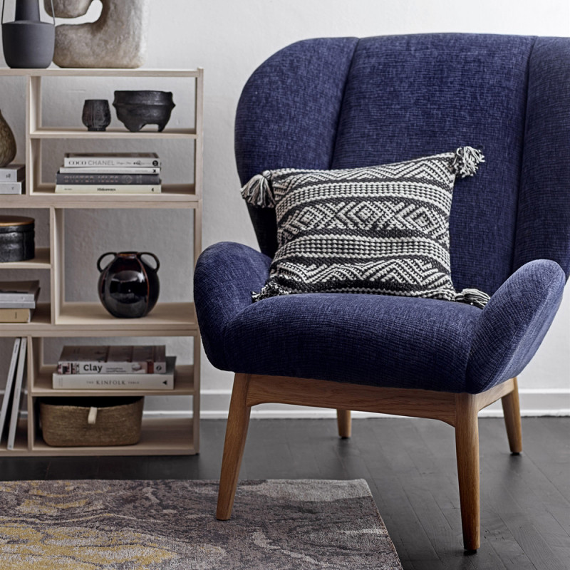 Fauteuil scandinave bleu Bloomingville - Eve Fauteuil scandinave bleu Bloomingville - Eve