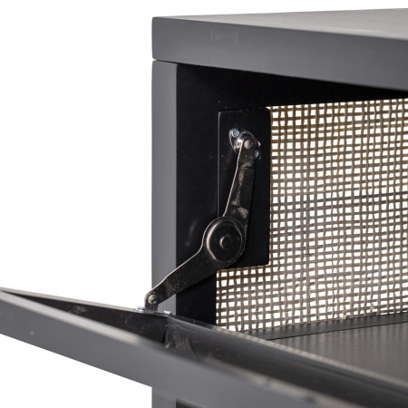 Meuble console noir design et cannage Bloomingville - Cassy
