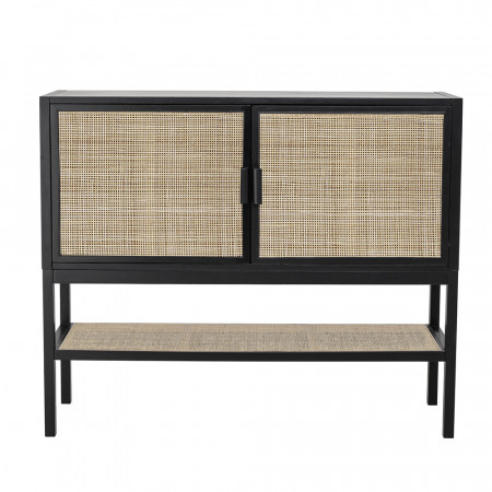 Buffet haut noir et cannage Bloomingville - Cassy