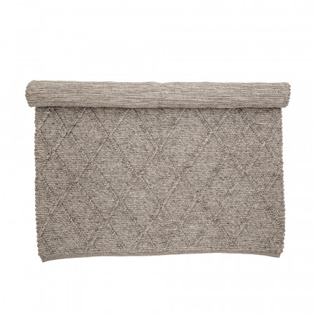Tapis rectangulaire taupe en relief 200x140cm Bloomingville - Noris