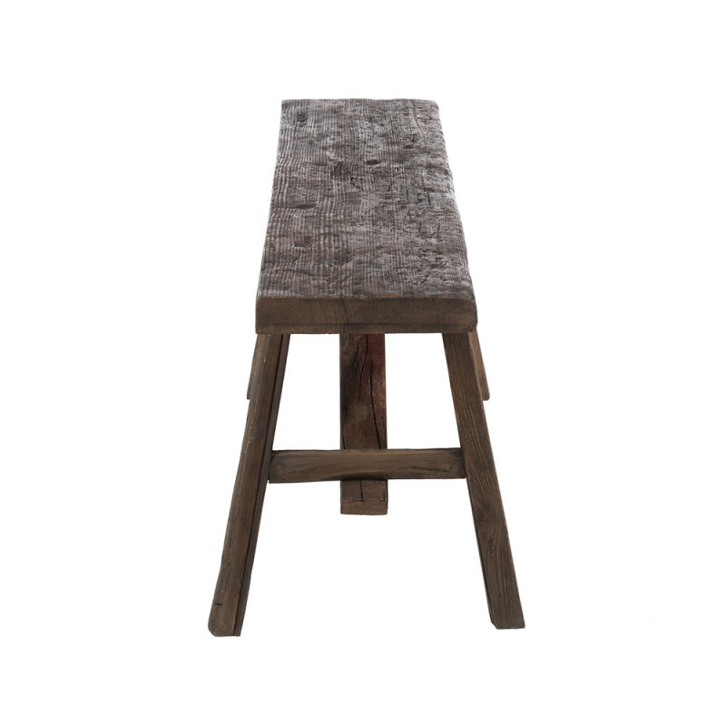 Banc en bois brut marron style chalet - Bess