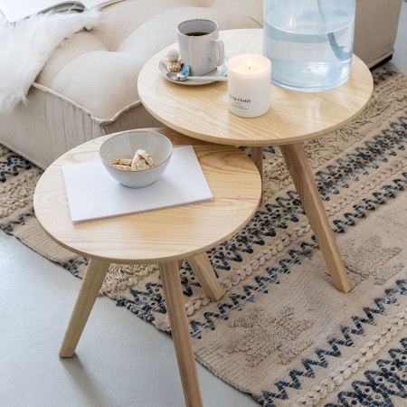 Tables gigognes bois clair scandinave - Karl