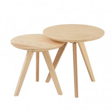Tables gigognes en bois clair scandinave - Karl