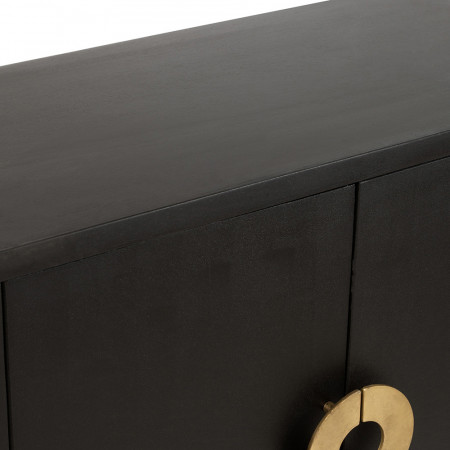 Buffet noir et doré 4 portes - Pedra 