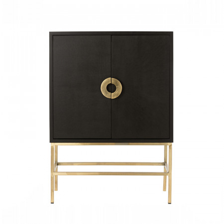 Buffet haut art déco noir et doré - Pedra