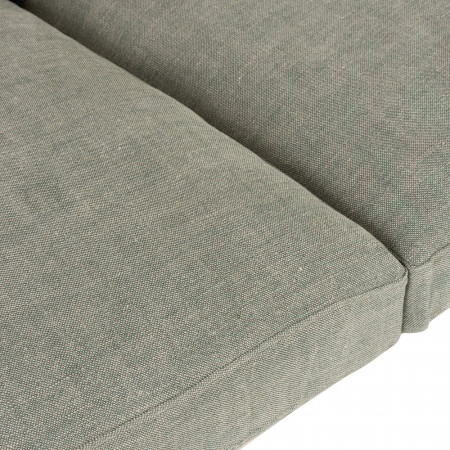 Canapé gris clair design et bois - Siro 