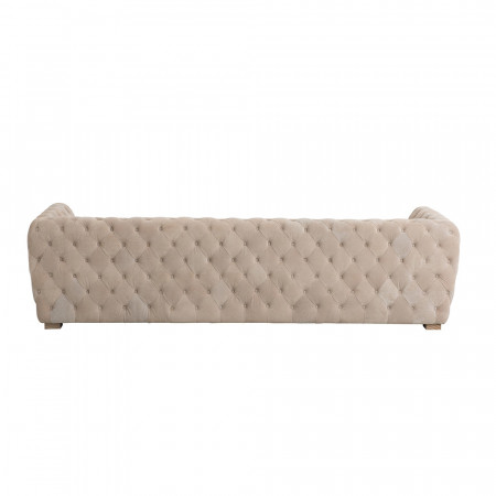 Canapé Chesterfield 3 places design beige - Flavio